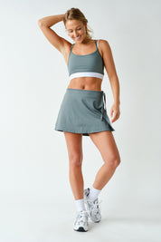 Twice Around Double Strap Sports Bra in Eucalyptus, photo 4
