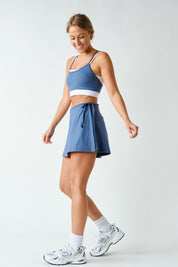 Twice Around Double Strap Sports Bra in Ocean, photo 2