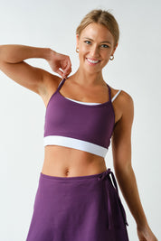 Twice Around Double Strap Sports Bra in Purple Iris, photo 1