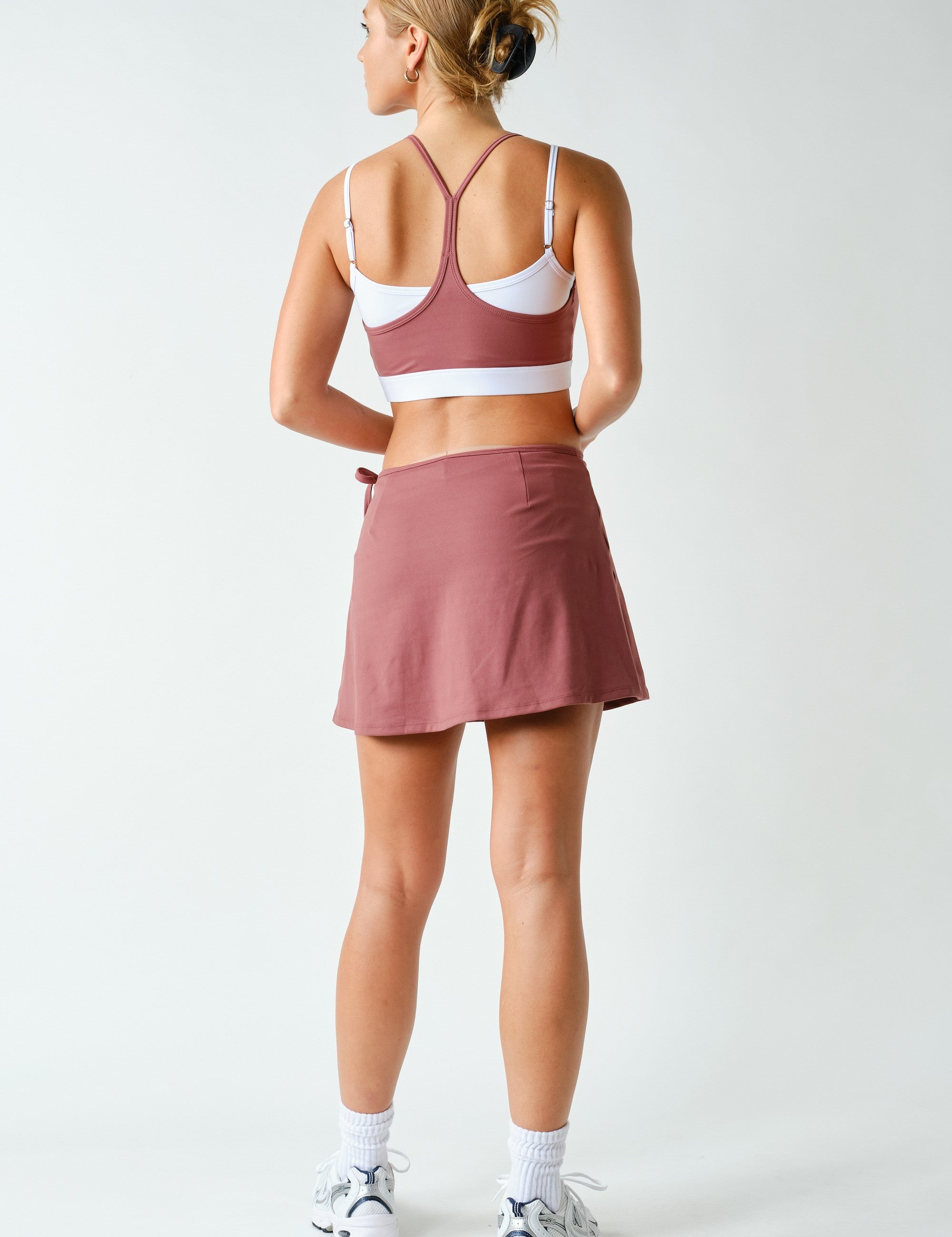 Twice Around Double Strap Sports Bra in Rosewood, photo 3