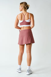 Twice Around Double Strap Sports Bra in Rosewood, photo 3