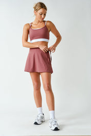 Twice Around Double Strap Sports Bra in Rosewood, photo 4