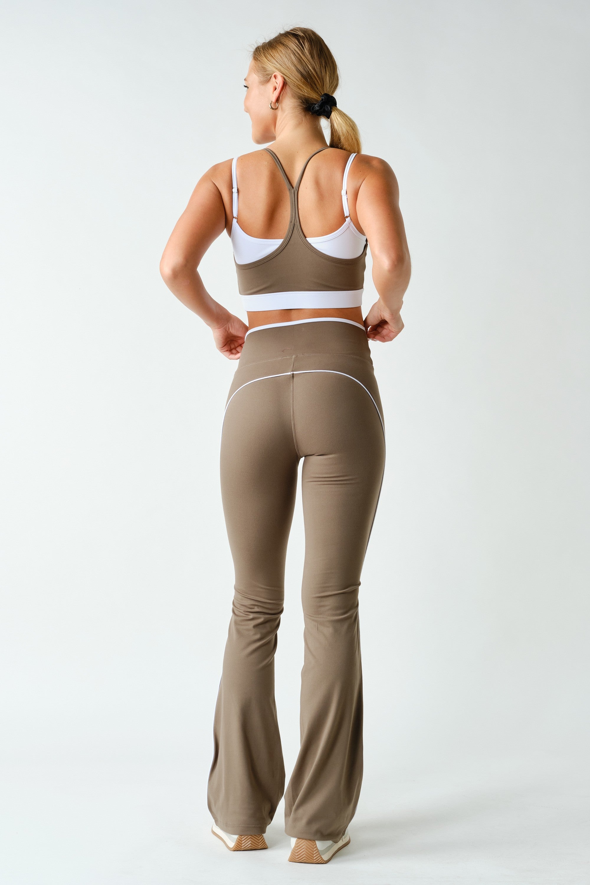 Twice Around Double Strap Sports Bra in Truffle, photo 3