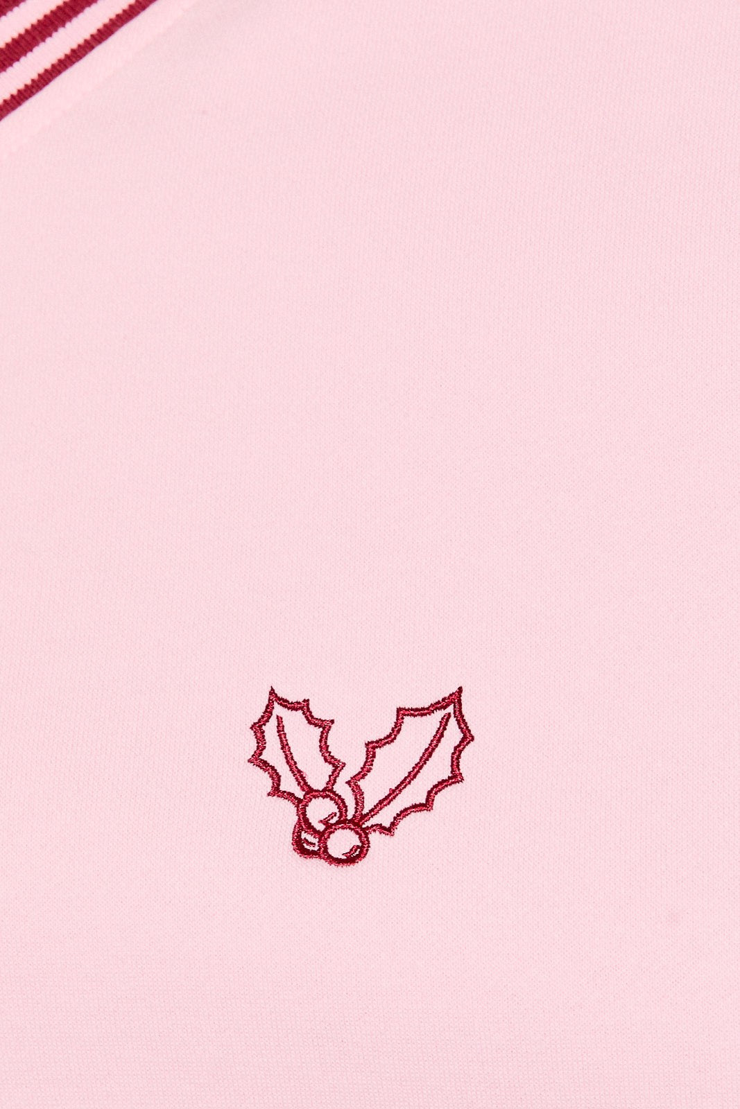 Under the Mistletoe Graphic V-Neck Sweatshirt in Light Pink — product photo 07
