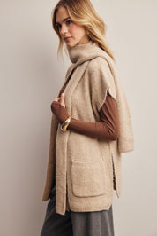 Under Wraps Scarf Knit Vest - Westly