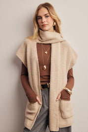 Under Wraps Scarf Knit Vest - Westly