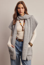 Under Wraps Scarf Knit Vest - Westly