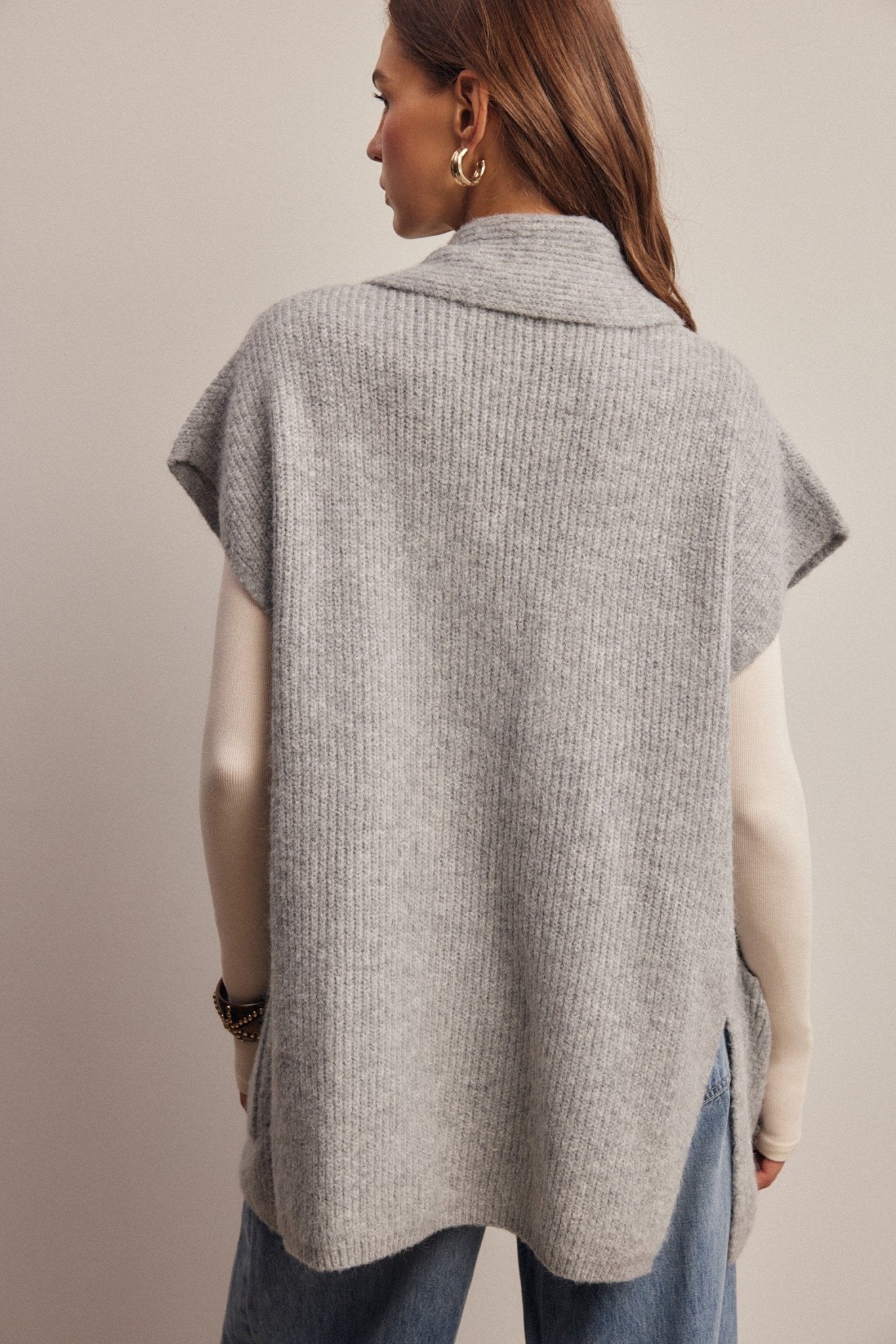Under Wraps Scarf Knit Vest - Westly