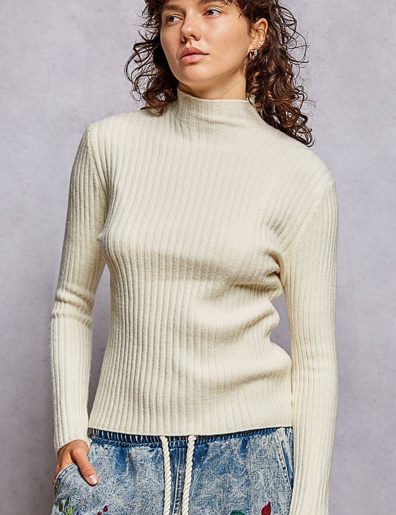Understudy Mock-Neck Sweater Top - Westly