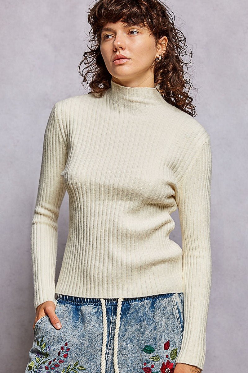 Understudy Mock-Neck Sweater Top - Westly