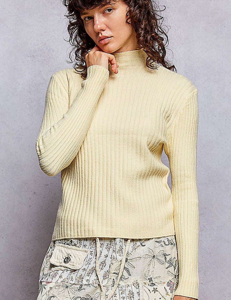 Understudy Mock-Neck Sweater Top - Westly