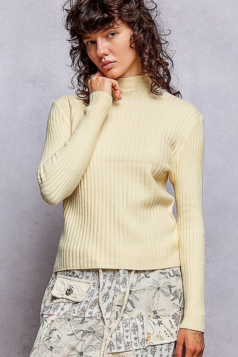 Understudy Mock-Neck Sweater Top - Westly
