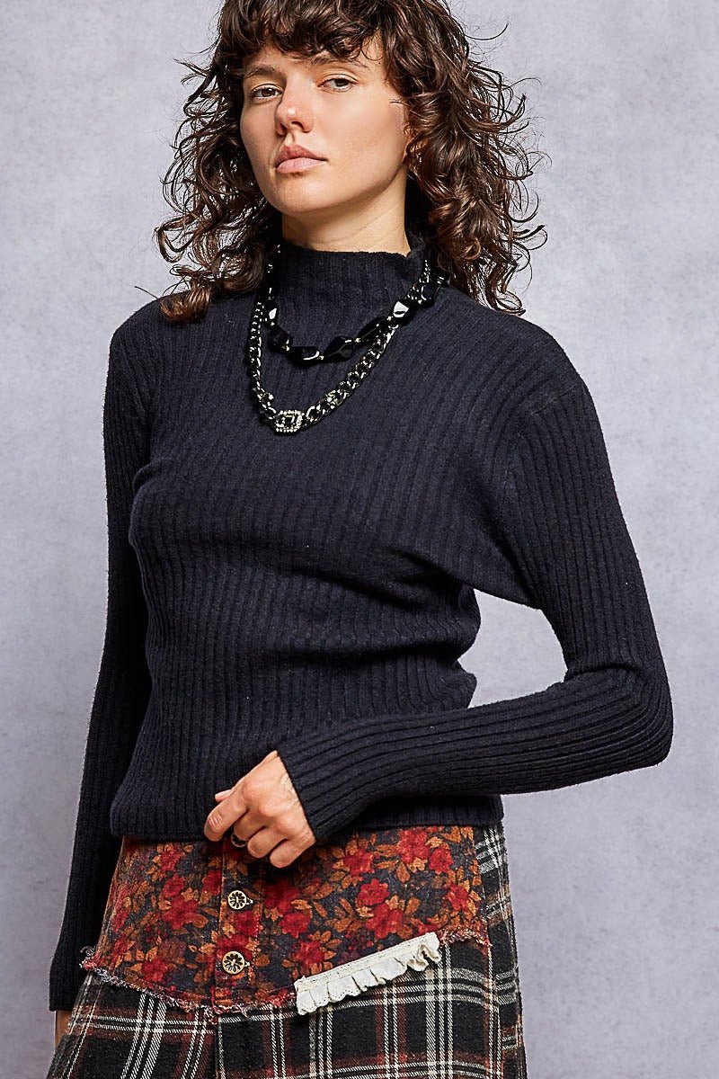 Understudy Mock-Neck Sweater Top - Westly