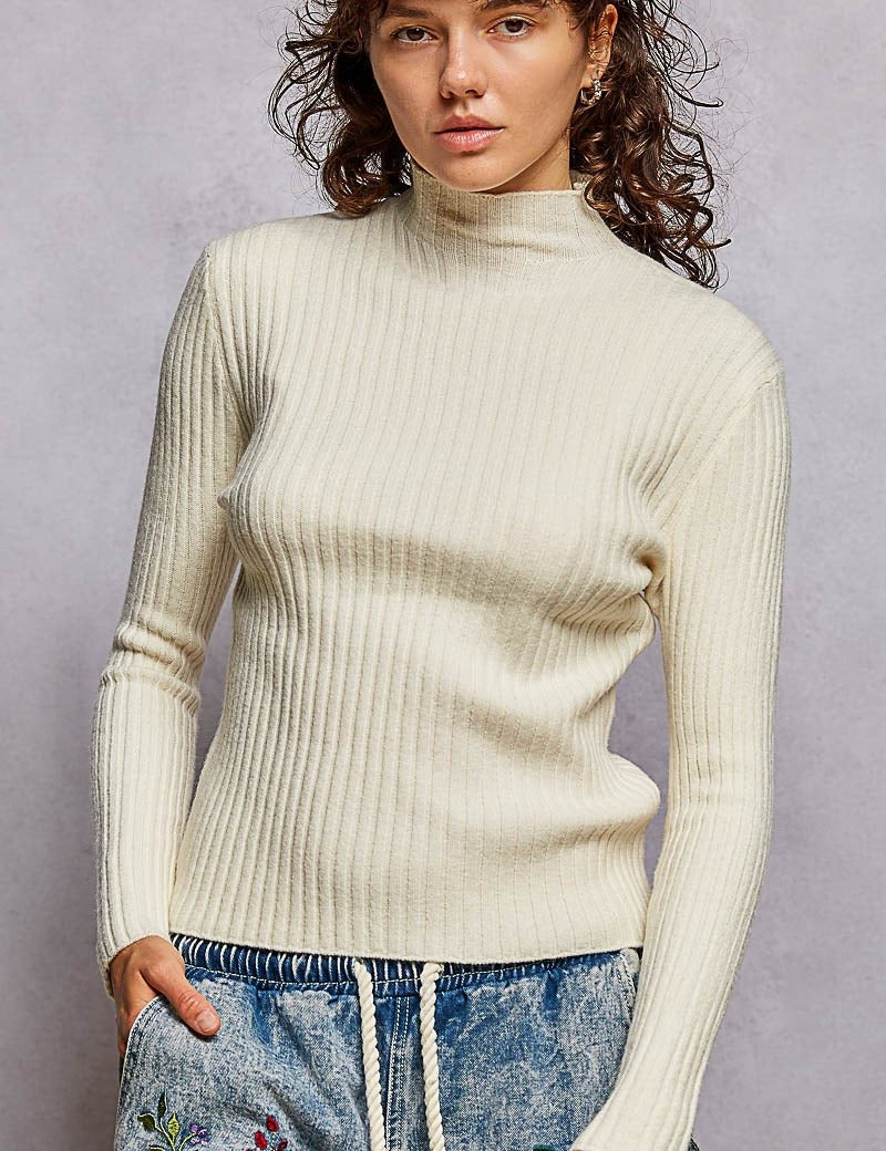Understudy Mock-Neck Sweater Top - Westly