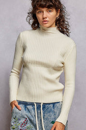 Understudy Mock-Neck Sweater Top - Westly