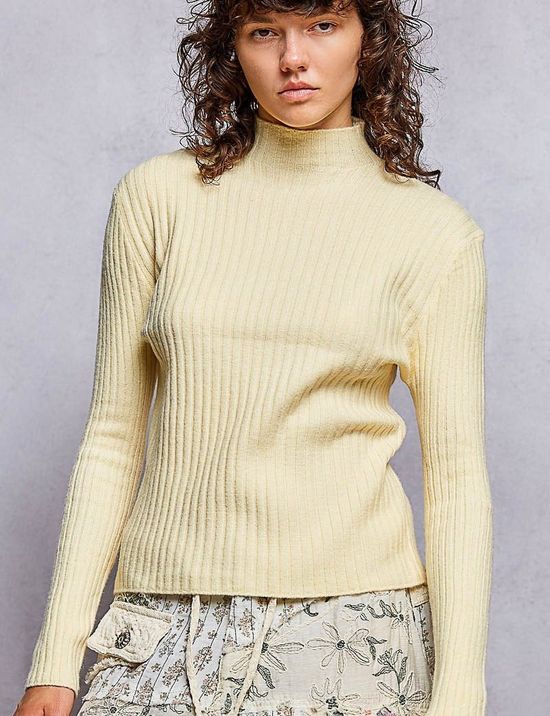 Understudy Mock-Neck Sweater Top - Westly