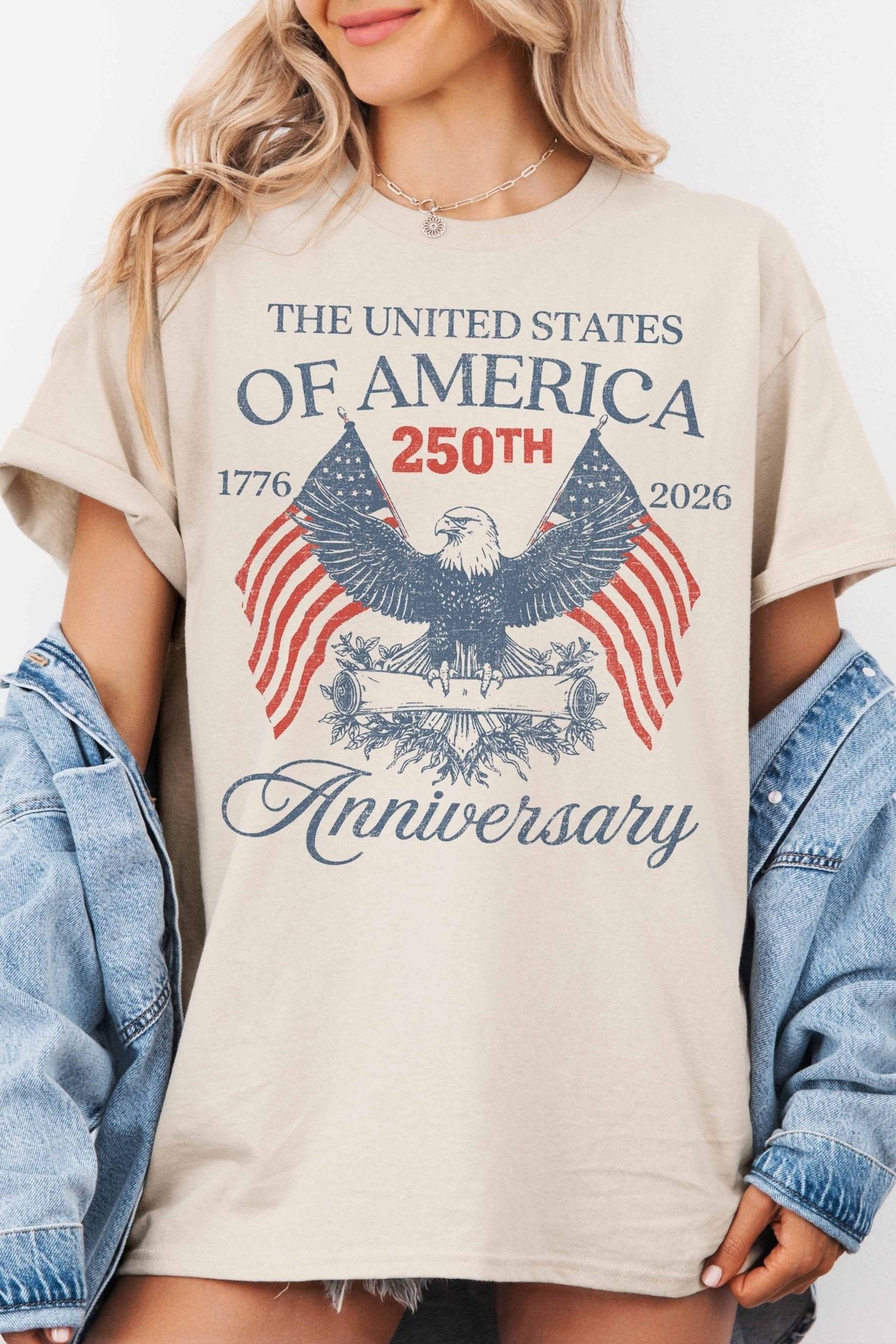 USA 250th Anniversary Oversized Graphic Tee - Westly