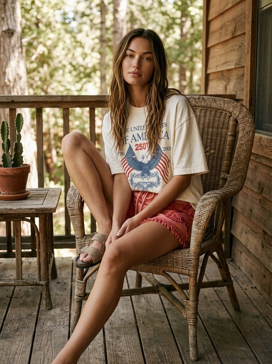 USA 250th Anniversary Oversized Graphic Tee - Westly