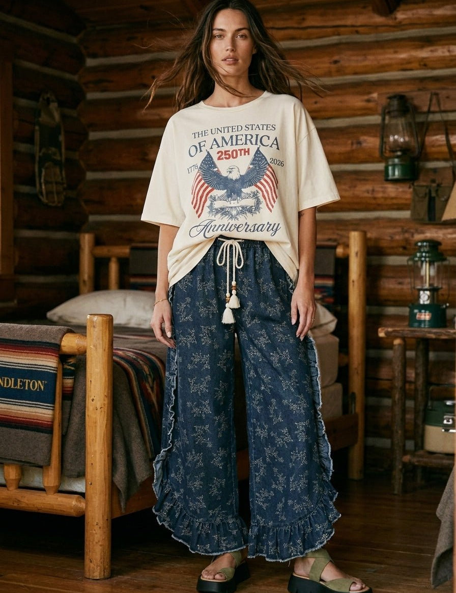 USA 250th Anniversary Oversized Graphic Tee - Westly