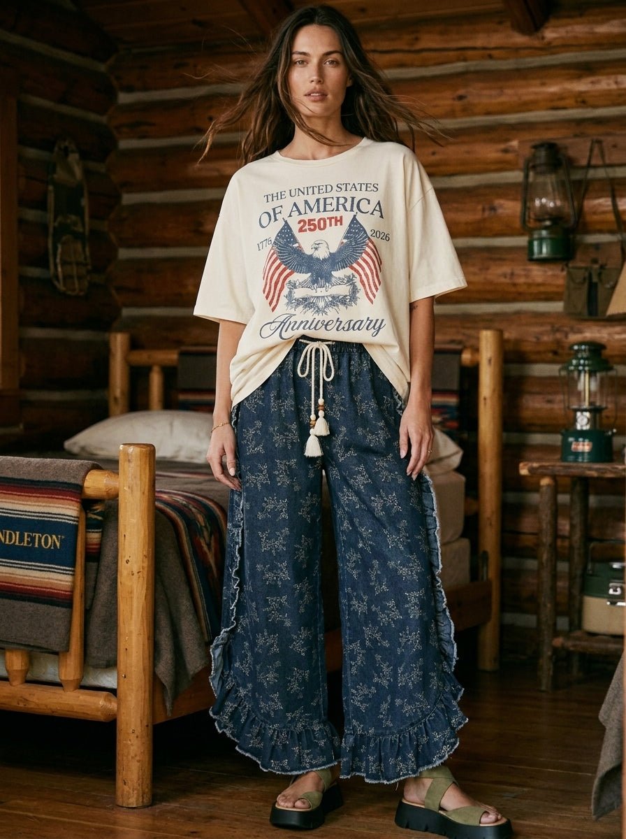 USA 250th Anniversary Oversized Graphic Tee - Westly