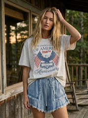 USA 250th Anniversary Oversized Graphic Tee - Westly