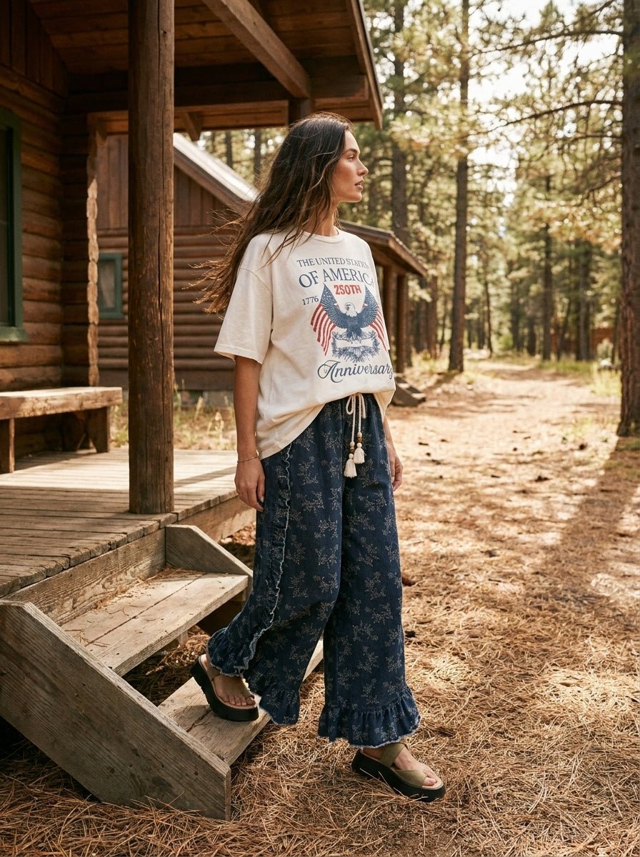USA 250th Anniversary Oversized Graphic Tee - Westly