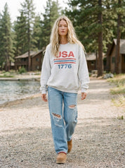 USA Est 1776 Oversized Graphic Sweatshirt - Westly