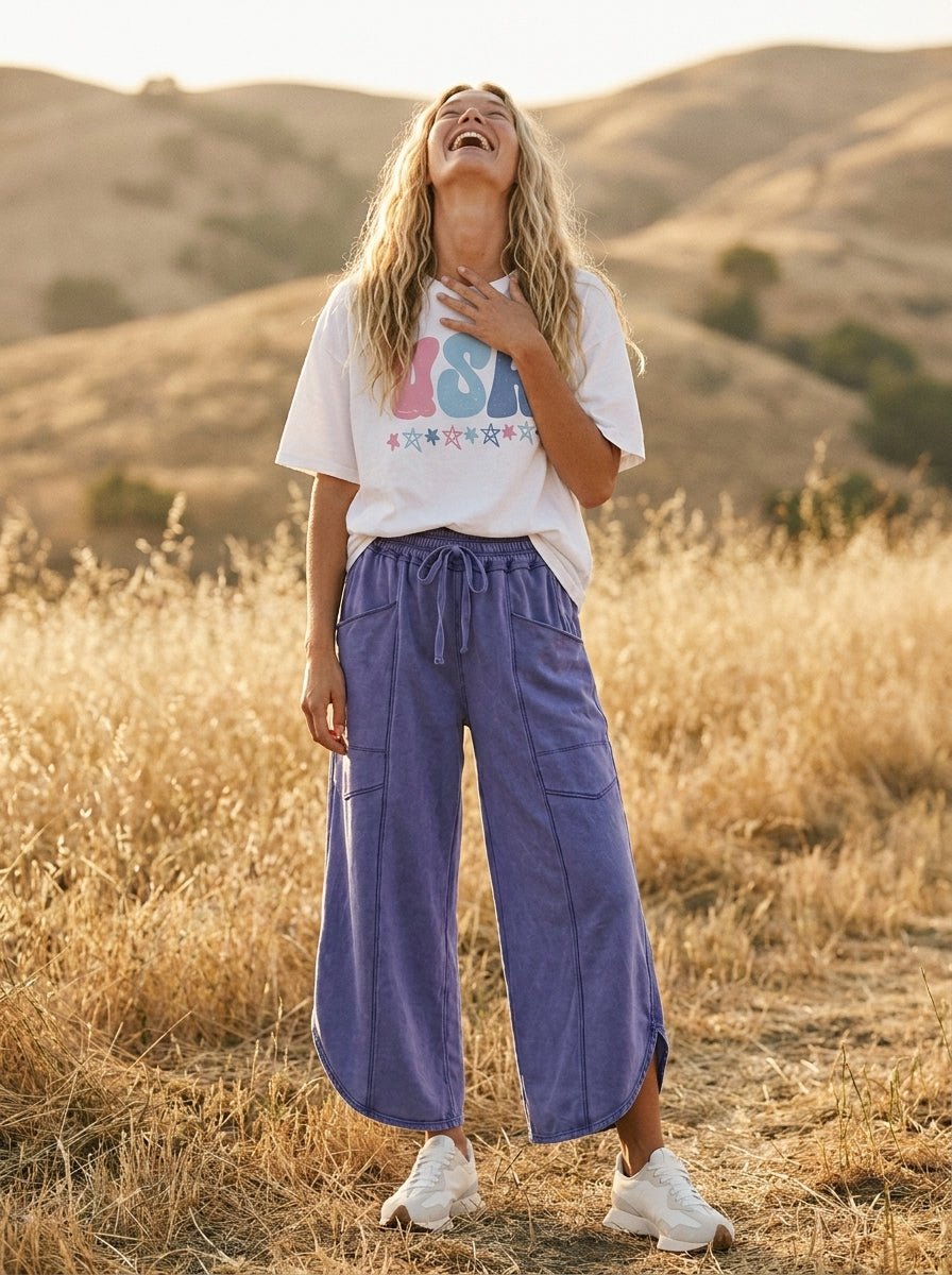 USA Girlie Oversized Graphic Tee - Westly