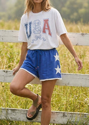 USA Girlie Oversized Graphic Tee - Westly