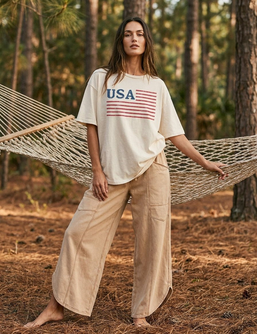 USA Vintage Look Graphic Tee - Westly