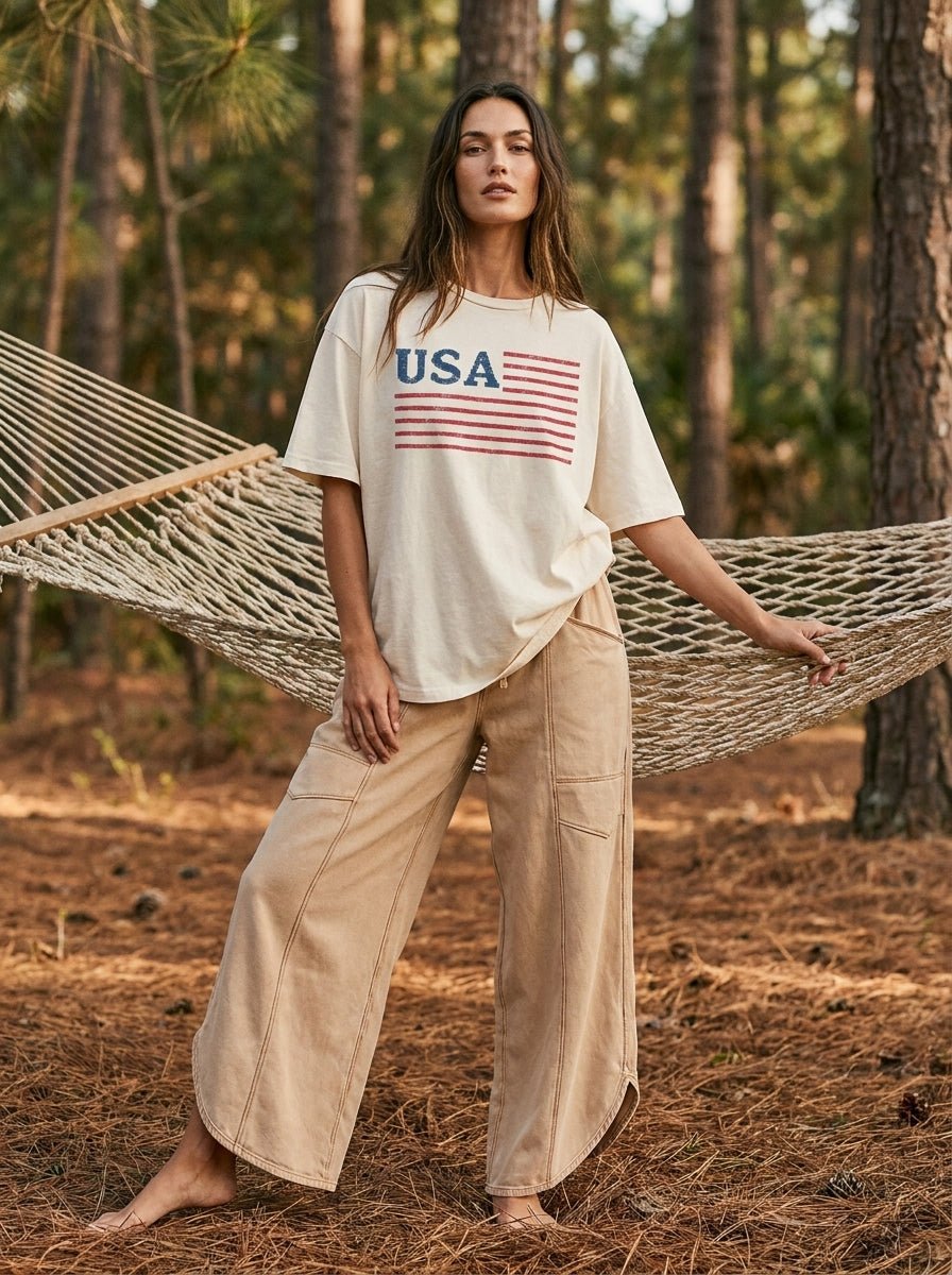 USA Vintage Look Graphic Tee - Westly