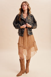 Utility Grove Camo Stand Collar Jacket in Taupe - product photo 6