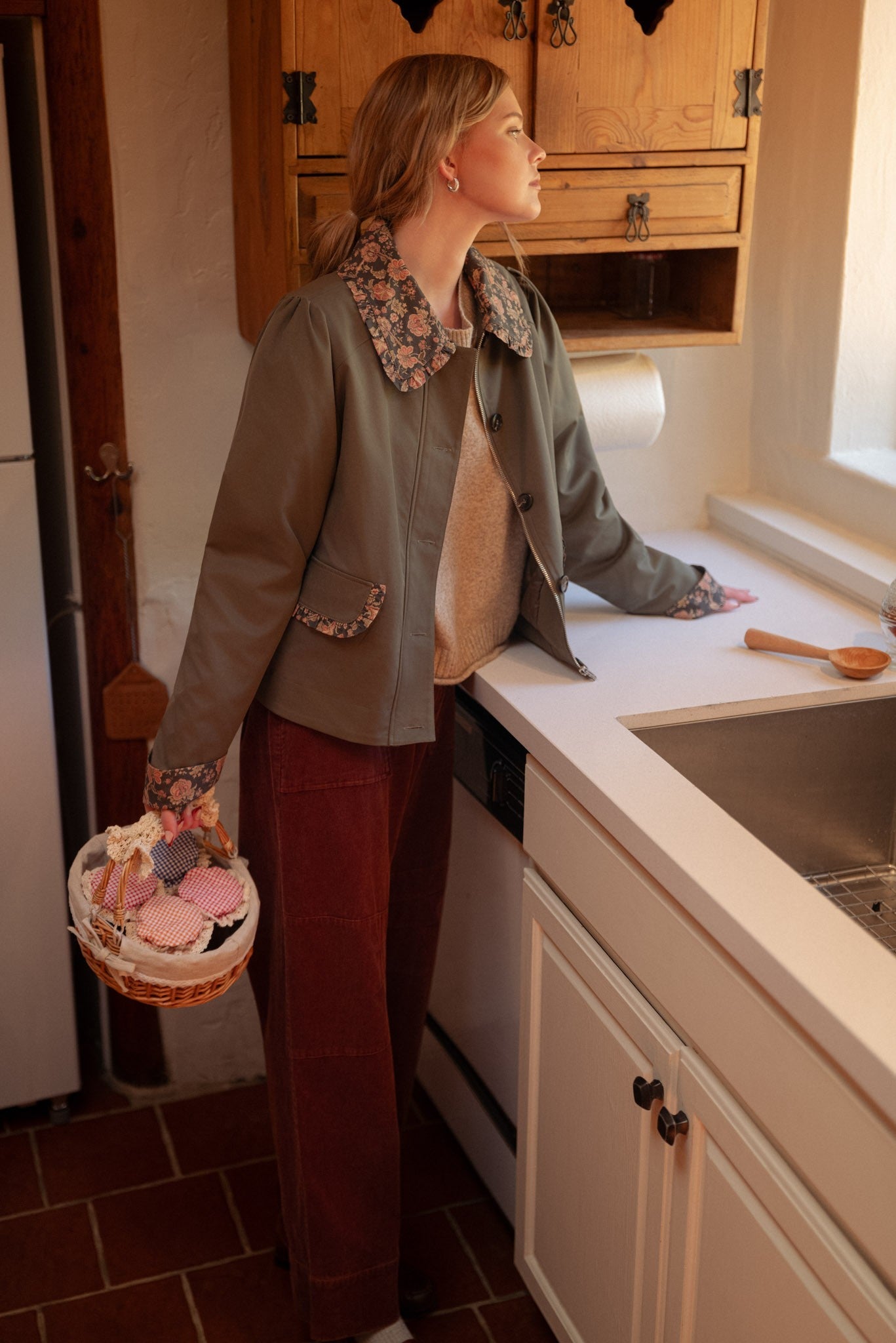 Utility Romance Floral Trim Utility Jacket - Westly