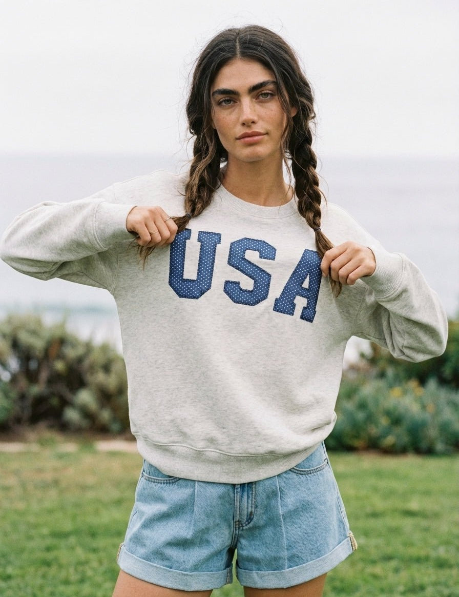 Varsity USA Polka Dot Sweatshirt - Westly