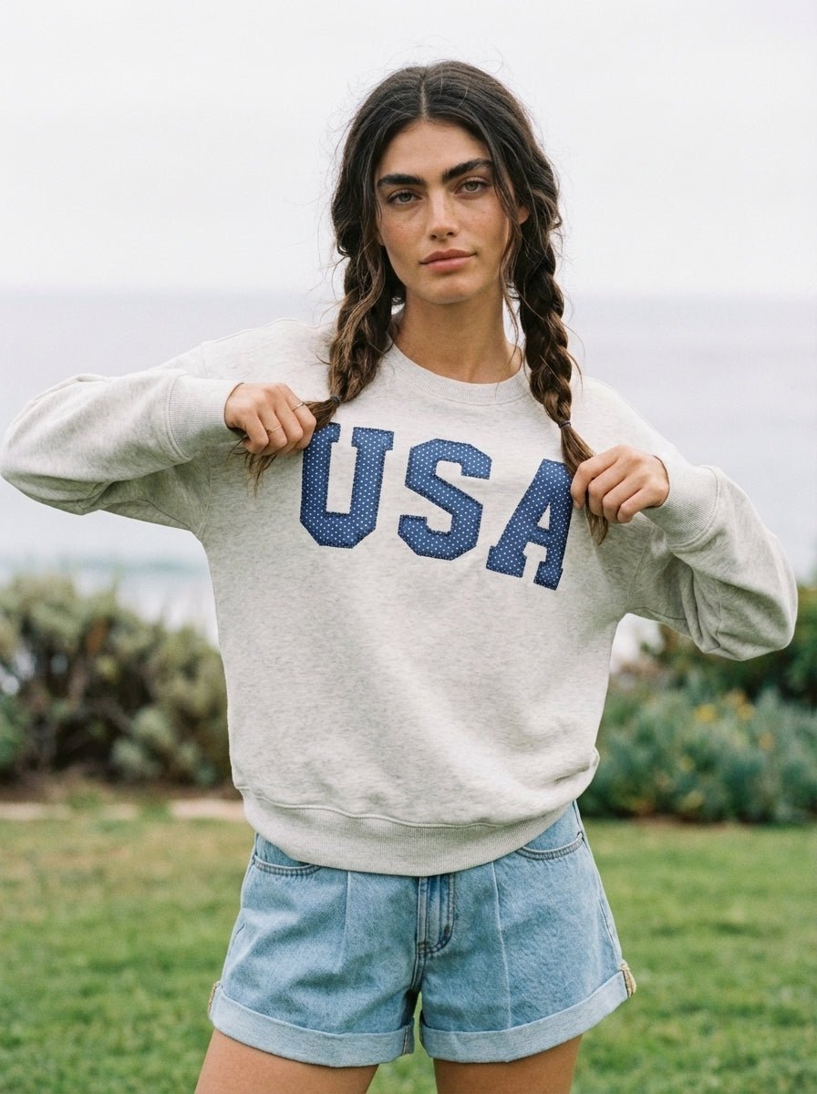 Varsity USA Polka Dot Sweatshirt - Westly