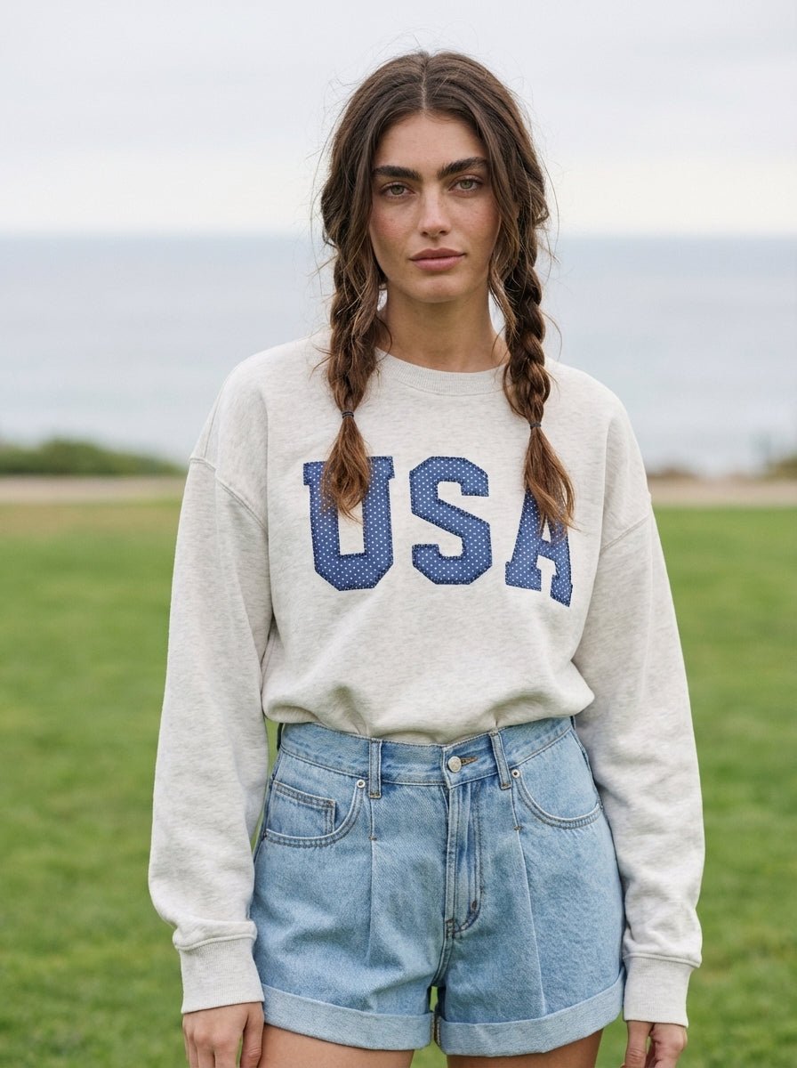 Varsity USA Polka Dot Sweatshirt - Westly