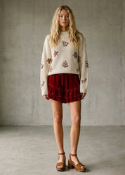 Velvet Eve Ruffle Hem Shorts - Westly