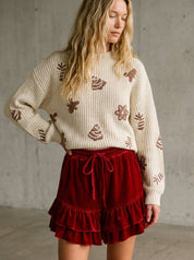 Velvet Eve Ruffle Hem Shorts - Westly