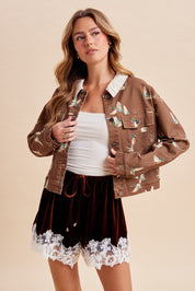 Velvet Hour Lace Trim Shorts in Chocolate - product photo 4