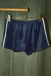 Velvet Track Side Stripe Velvet Shorts - Westly