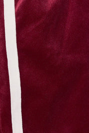 Velvet Track Side Stripe Velvet Shorts - Westly