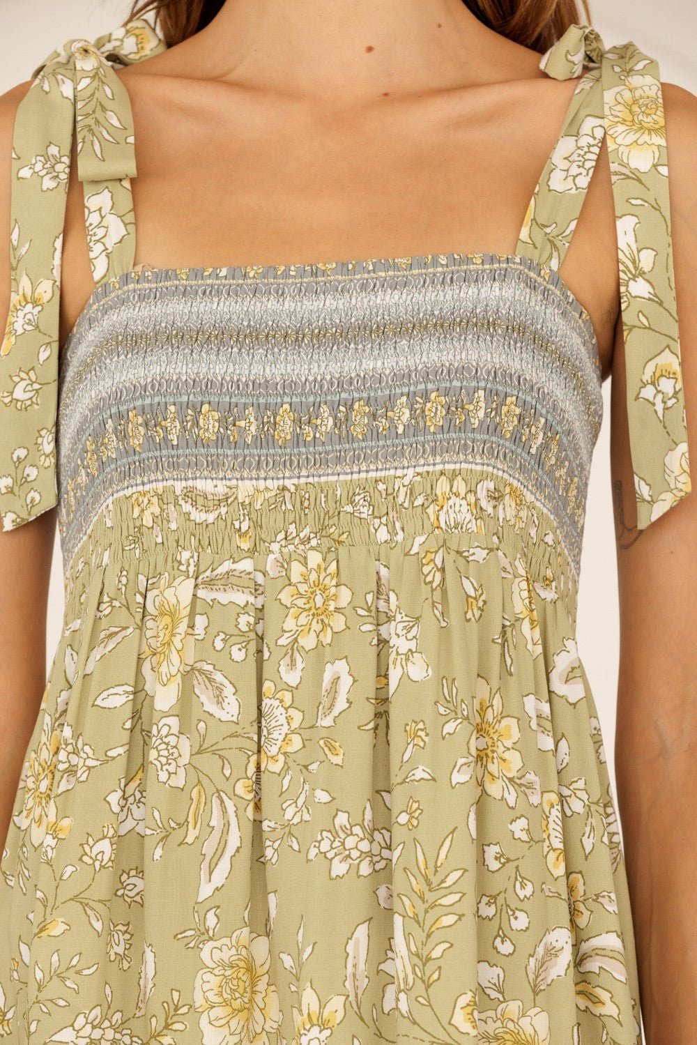 Veranda Floral Tie Strap Maxi Dress - Westly