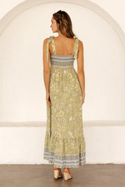 Veranda Floral Tie Strap Maxi Dress - Westly