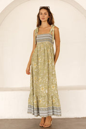 Veranda Floral Tie Strap Maxi Dress - Westly