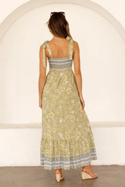 Veranda Floral Tie Strap Maxi Dress - Westly