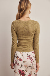 Vesper Floral Lace Square Neck Top - Westly