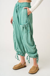 Viceroy Washed French Terry Drop Pocket Balloon Pants - Westly