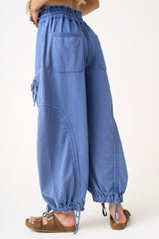 Viceroy Washed French Terry Drop Pocket Balloon Pants - Westly