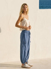 Viceroy Washed French Terry Drop Pocket Balloon Pants - Westly