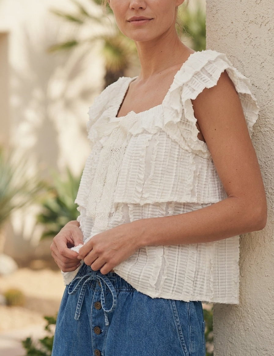 Victoria Ruffled Pleated Blouse - Westly